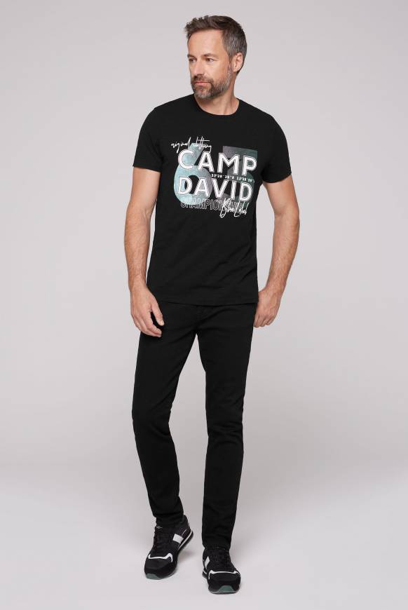 Soccx T-Shirt mit Rubber Print black M Discount Store für neue Produkte
