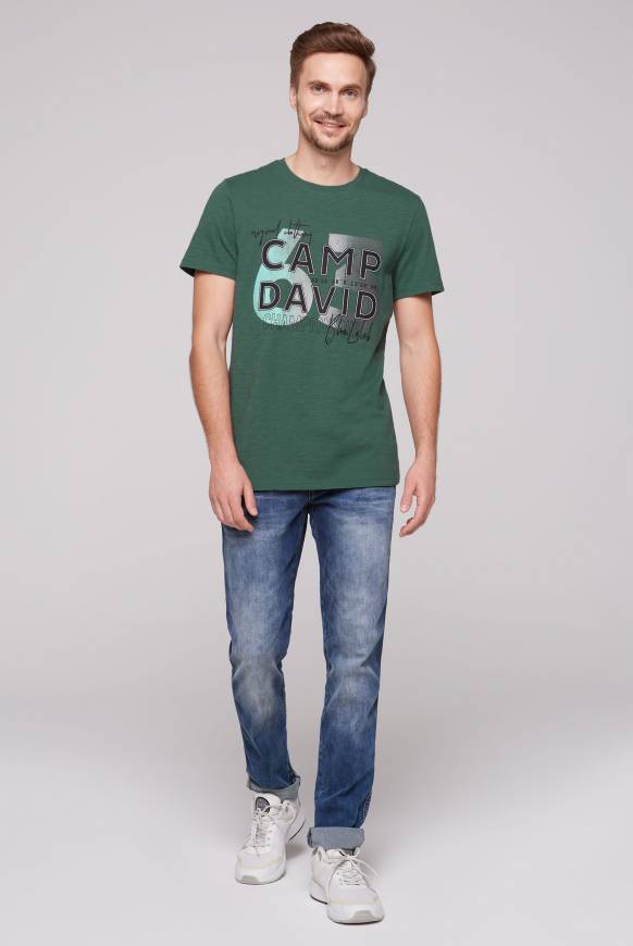 Soccx T-Shirt mit Rubber Print dark green Nur noch ein Tag übrig