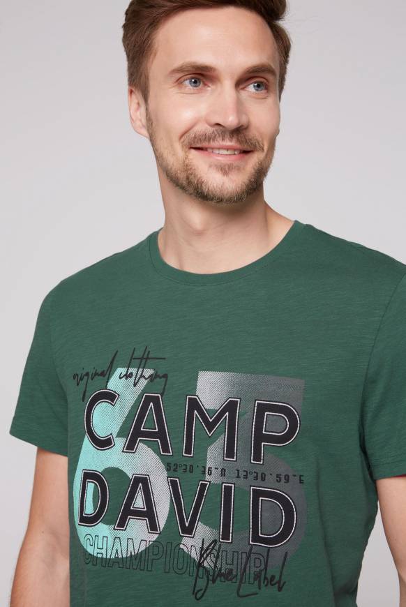 Soccx T-Shirt mit Rubber Print dark green Nur noch ein Tag übrig