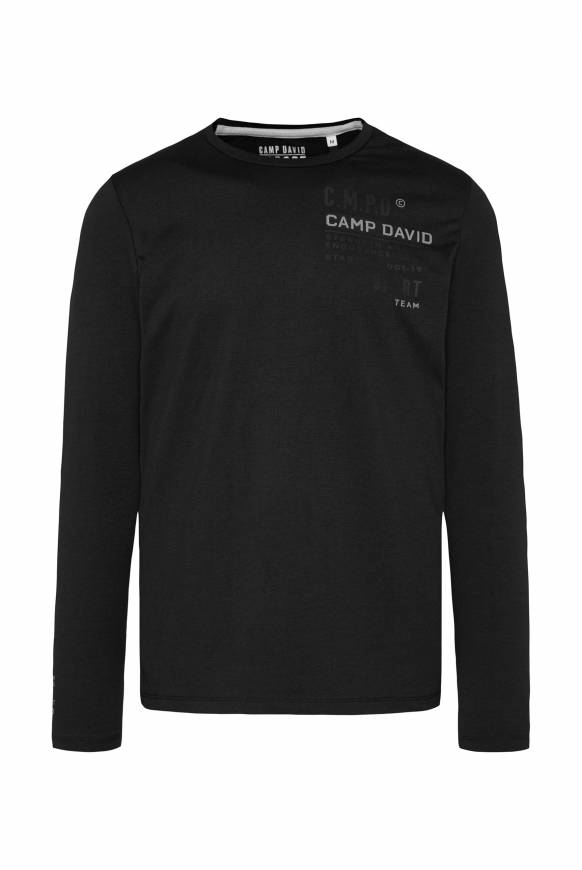 Soccx Langarmshirt mit reflektierendem Rücken-Print black Clearance-Verkauf