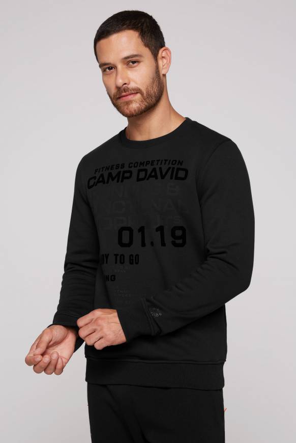 Soccx Sweatshirt mit Label Prints black Begrenzt auf 3 Tage