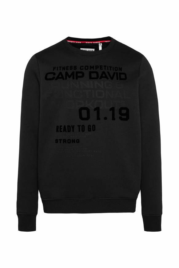 Soccx Sweatshirt mit Label Prints black Begrenzt auf 3 Tage