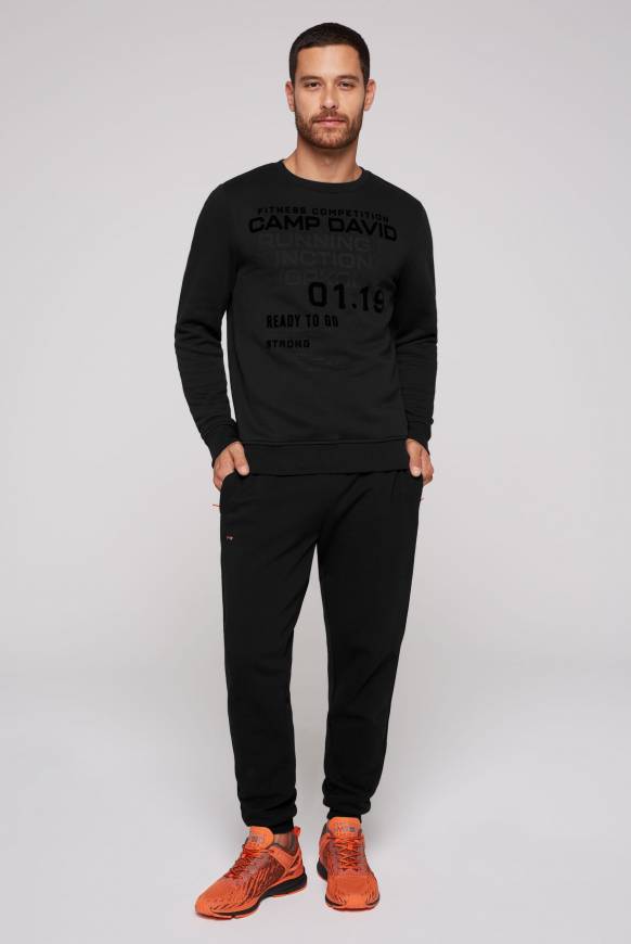 Soccx Sweatshirt mit Label Prints black Begrenzt auf 3 Tage