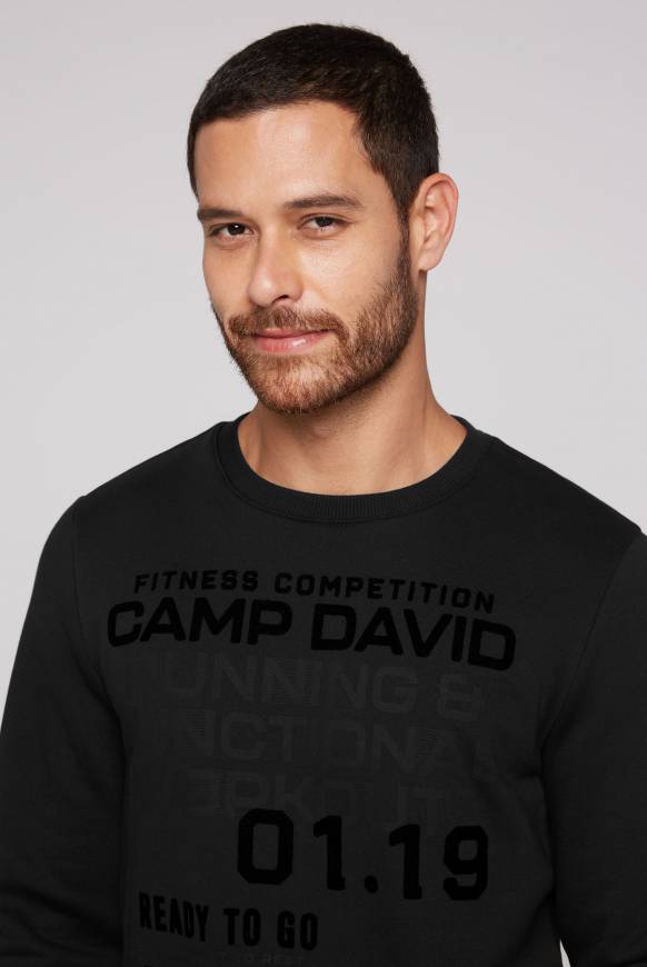 Soccx Sweatshirt mit Label Prints black Begrenzt auf 3 Tage