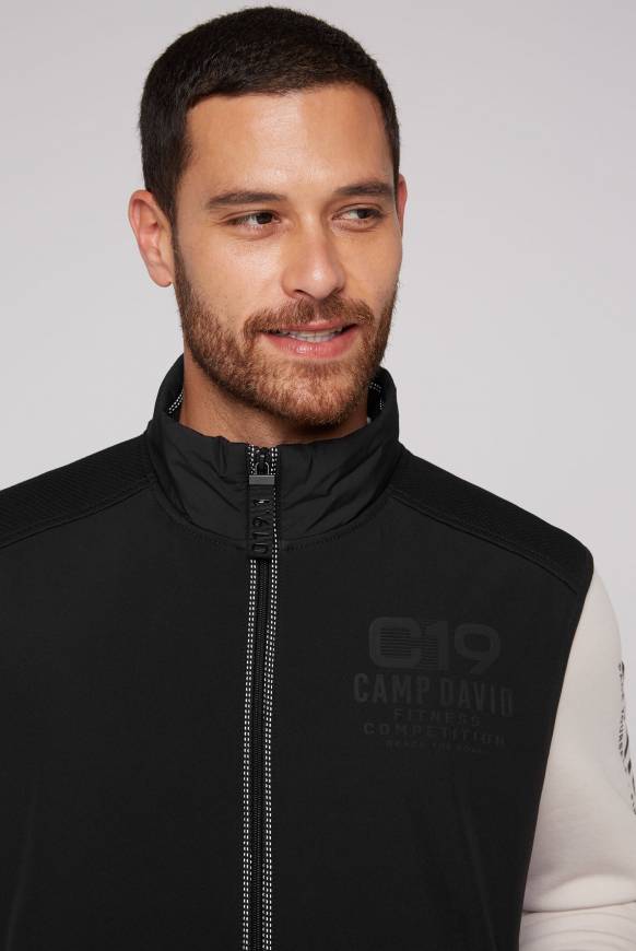 Soccx Outdoorweste im tonigen Materialmix black Rabatte dieses Monats