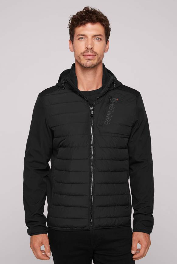 Soccx Softshelljacke im Materialmix mit Kapuze black Outlet