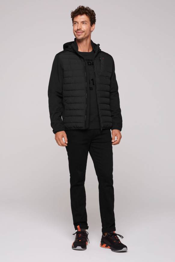 Soccx Softshelljacke im Materialmix mit Kapuze black Outlet