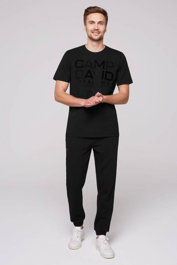 Soccx Sport-T-Shirt mit Artworks black Verkauf