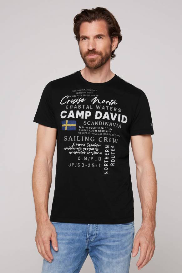 Soccx T-Shirt mit Print Artwork black Limitierter Zeitrabatt