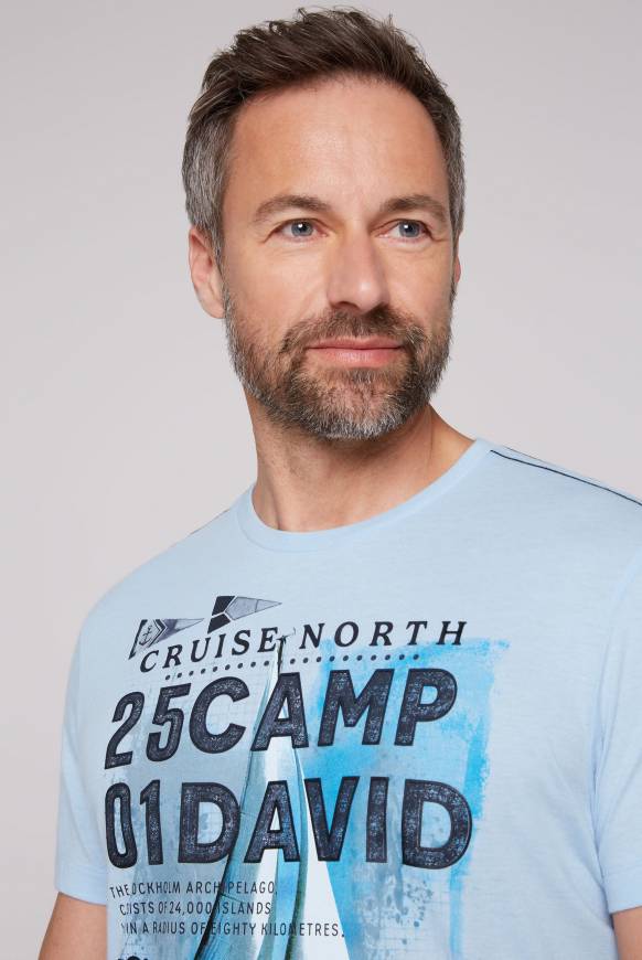 Soccx T-Shirt mit Photoprint summer blue Fabrik Onlineshop