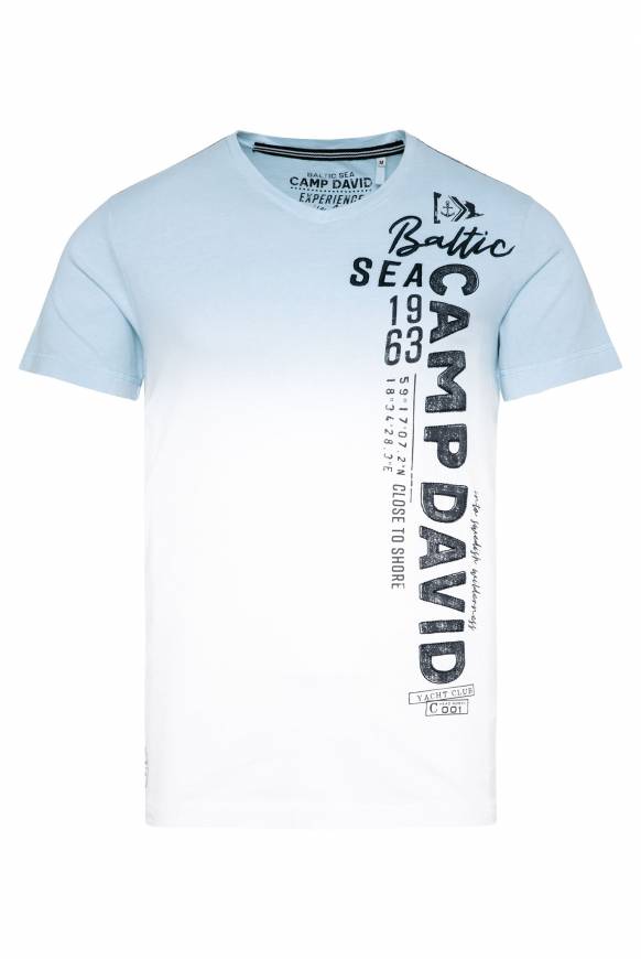 Soccx T-Shirt Dip Dye mit senkrechtem Logo Artwork summer blue Flash Sale