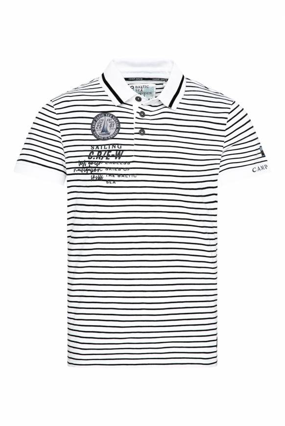 Soccx Streifen-Polo mit Logo Details opticwhite Saisonschlussverkauf