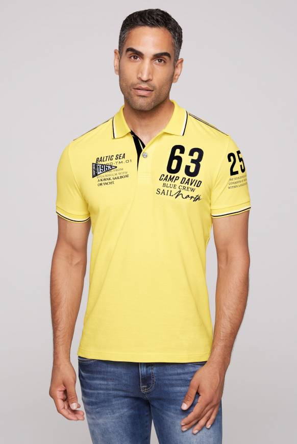 Soccx Kurzarmpolo Pikee mit Logo Artworks light lime Osterangebot