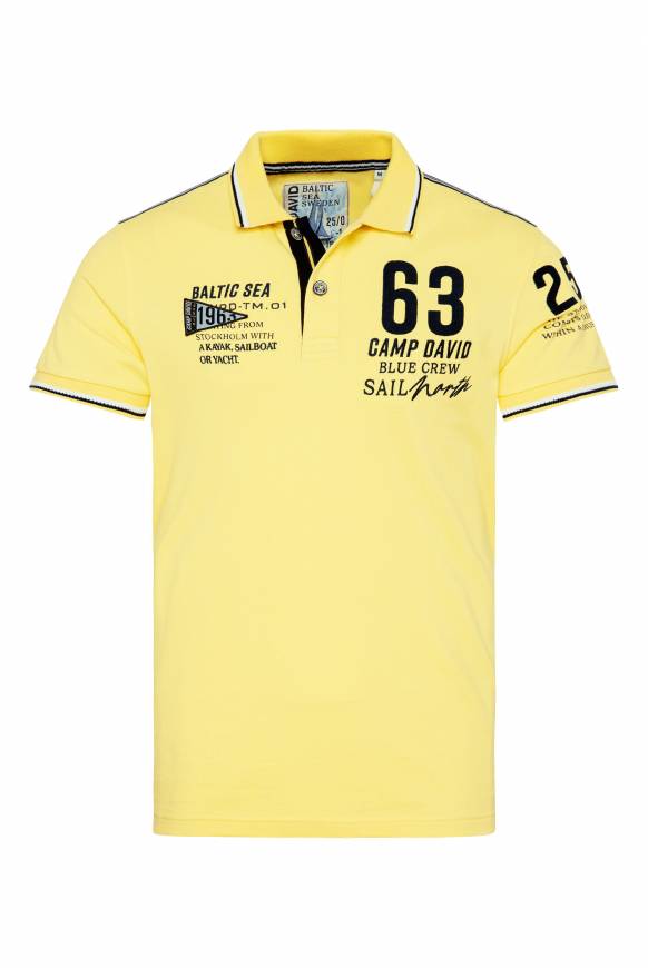 Soccx Kurzarmpolo Pikee mit Logo Artworks light lime Osterangebot