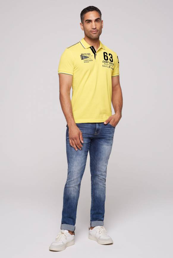 Soccx Kurzarmpolo Pikee mit Logo Artworks light lime Osterangebot