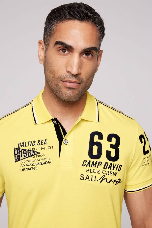 Soccx Kurzarmpolo Pikee mit Logo Artworks light lime Osterangebot