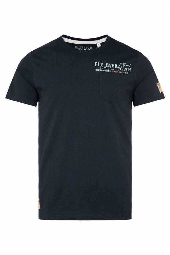 Soccx T-Shirt mit Brusttasche und Rücken-Artwork blue navy Saisonale Angebote