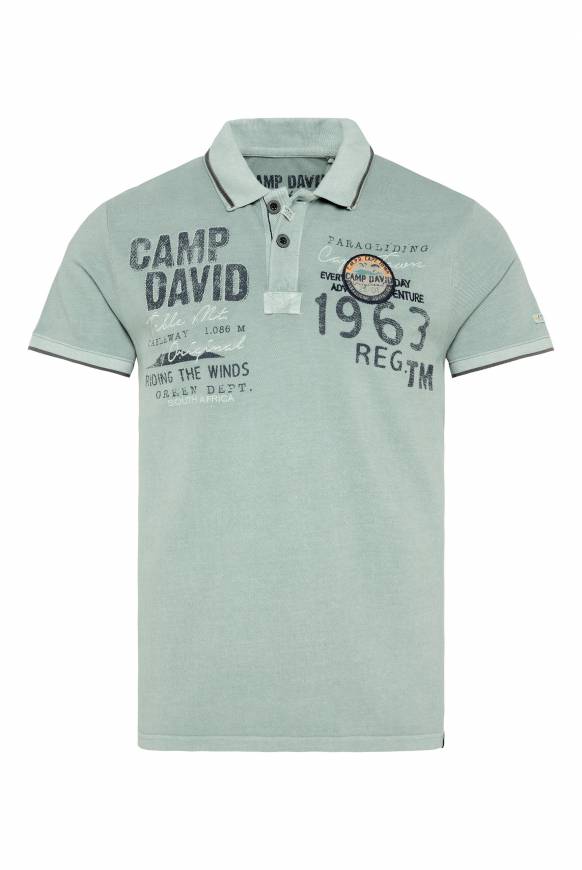 Soccx Pikee-Polo mit Logo-Applikationen teal VIP-Rabatte