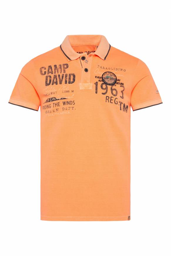 Soccx Pikee-Polo mit Logo-Applikationen sunrise orange Tiefpreis