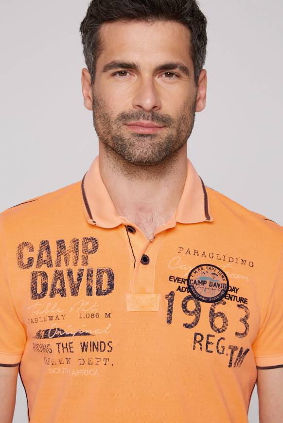 Soccx Pikee-Polo mit Logo-Applikationen sunrise orange Tiefpreis