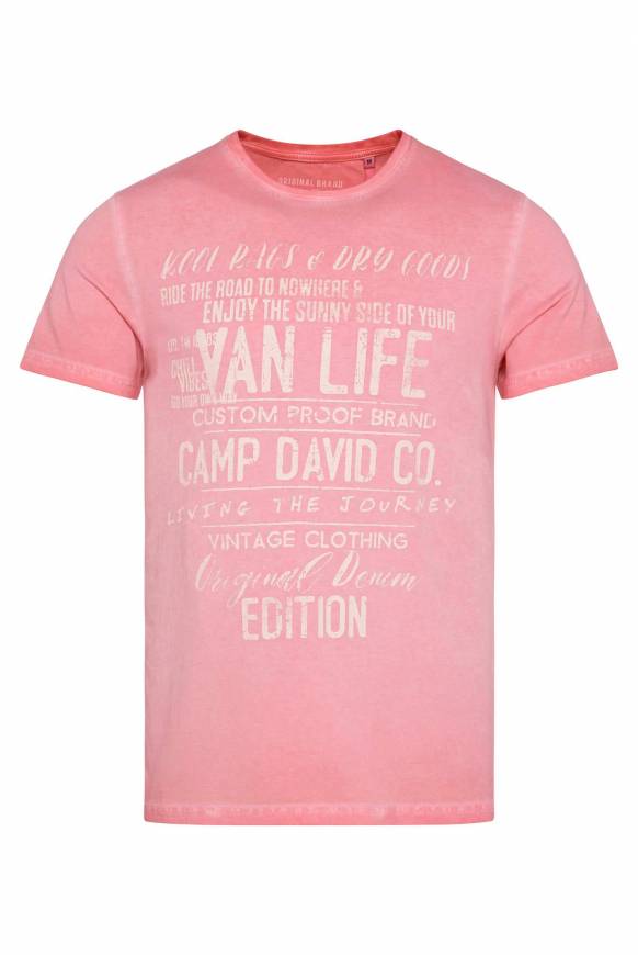 Soccx T-Shirt mit Wording Print im Vintage Look sunrise Sonderangebot der Fabrik
