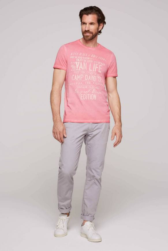 Soccx T-Shirt mit Wording Print im Vintage Look sunrise Sonderangebot der Fabrik