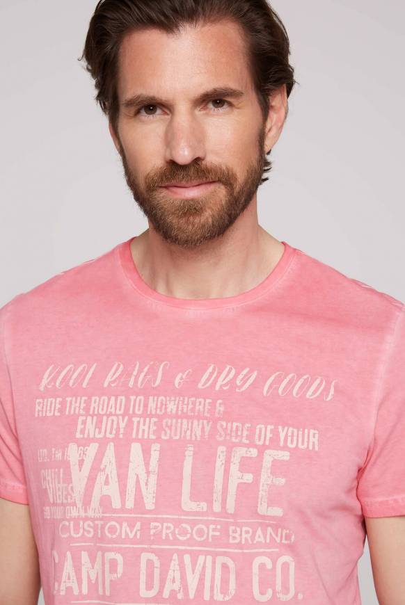 Soccx T-Shirt mit Wording Print im Vintage Look sunrise Sonderangebot der Fabrik