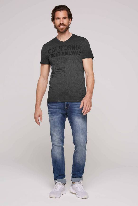 Soccx T-Shirt mit V-Neck im Vintage Style black M Nur noch ein Tag übrig