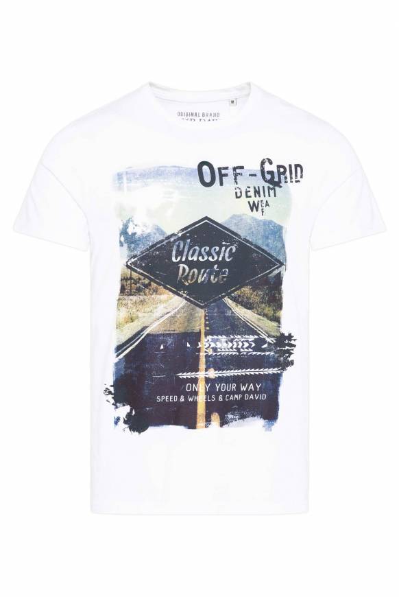 Soccx T-Shirt mit Photoprint opticwhite Super Rabatt