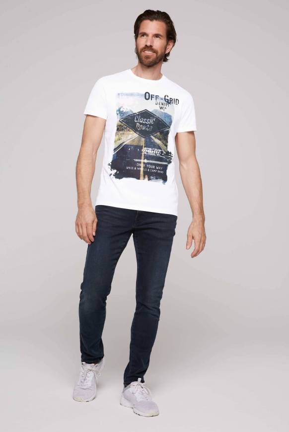 Soccx T-Shirt mit Photoprint opticwhite Super Rabatt