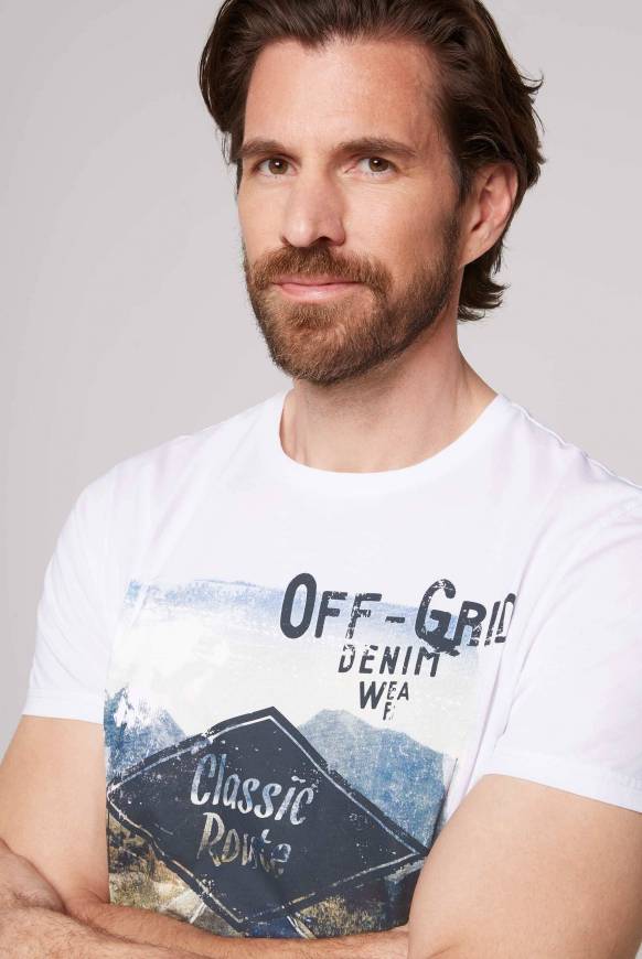 Soccx T-Shirt mit Photoprint opticwhite Super Rabatt