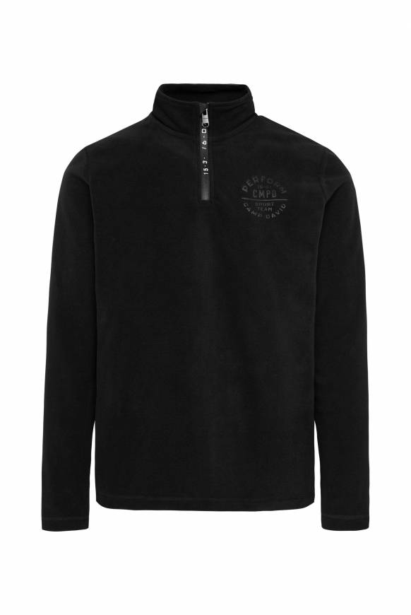 Soccx Troyer-Fleeceshirt mit Tapes und Prägedrucken black 50% Rabatt für begrenzte Zeit