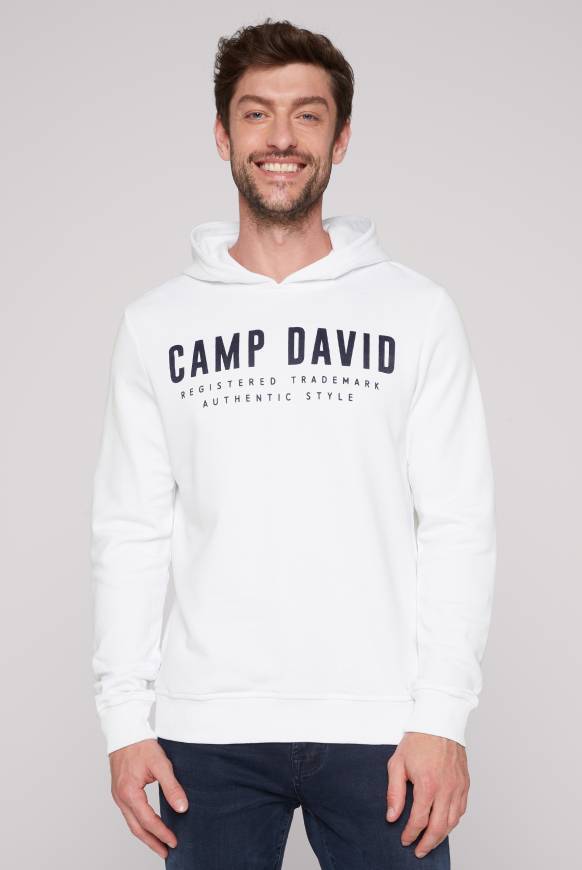 Soccx Basic Hoodie mit Logo Print opticwhite Online