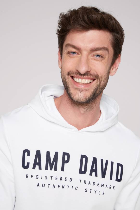 Soccx Basic Hoodie mit Logo Print opticwhite Online