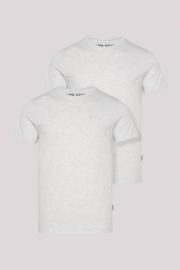 Soccx Basic T-Shirt Rundhals 2er-Pack grey melange Angebote