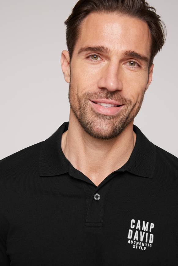 Soccx Basic Pikee-Polo mit Logo-Stickerei black Kostenloser Versand