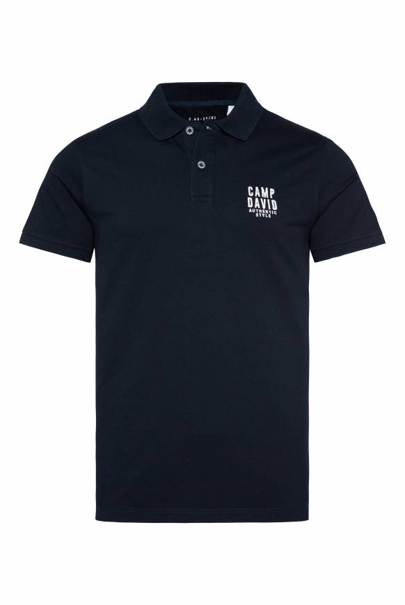 Soccx Basic Pikee-Polo mit Logo-Stickerei blue navy Limitierter Zeitrabatt