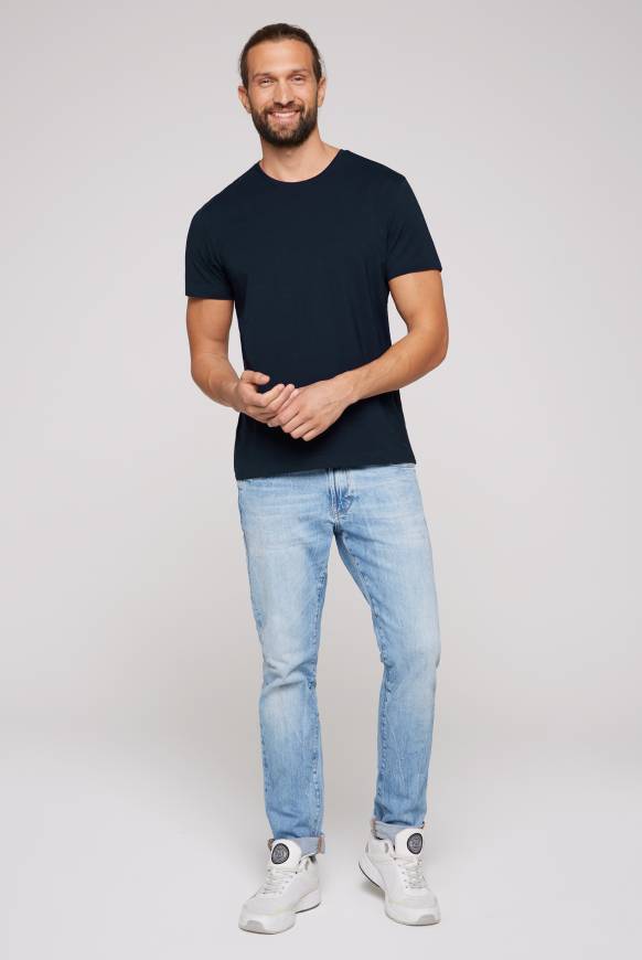 Soccx Basic T-Shirt mit Rundhalsausschnitt, Doppelpack blue navy / blue navy Sonderangebot