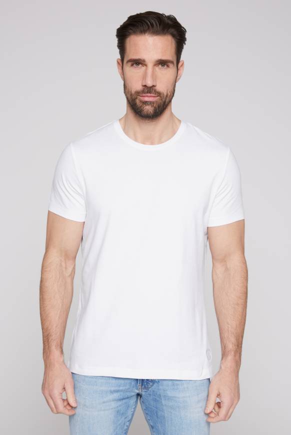Soccx Basic T-Shirt mit Rundhalsausschnitt, Doppelpack optic white / optic white Rabatt