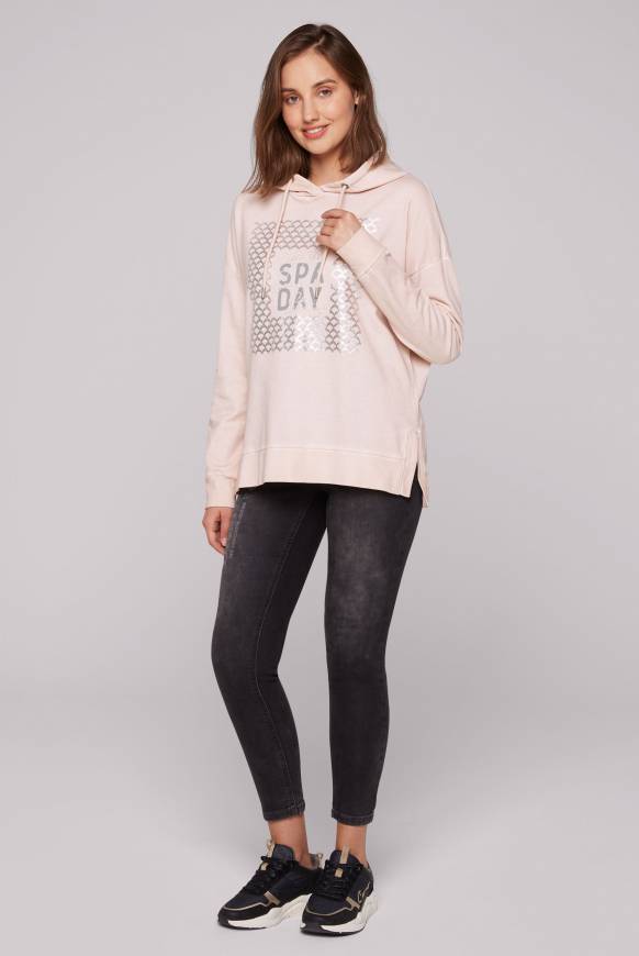 Soccx Hoodie Oil Dyed mit Artwork rose blush Osterangebot