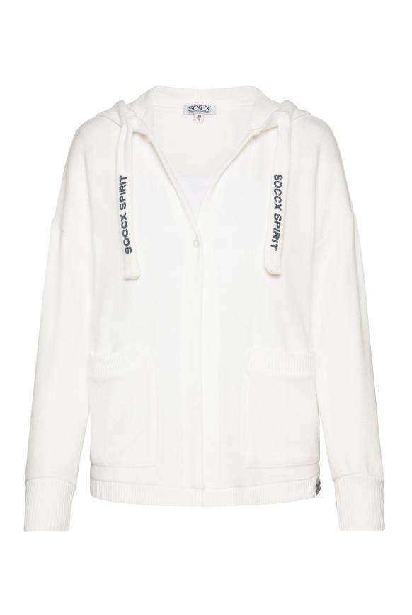 Soccx Offener Kurz-Cardigan mit Kapuze ivory Bestseller