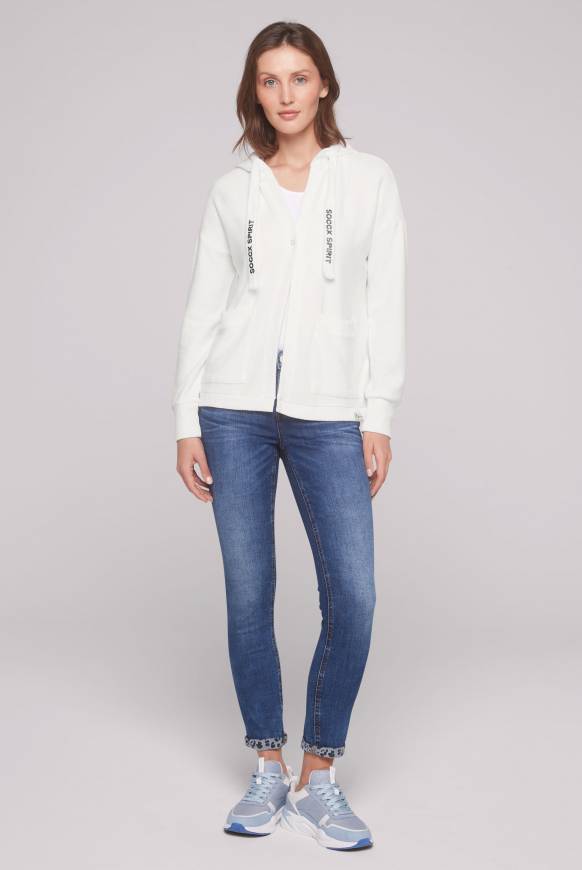 Soccx Offener Kurz-Cardigan mit Kapuze ivory Bestseller