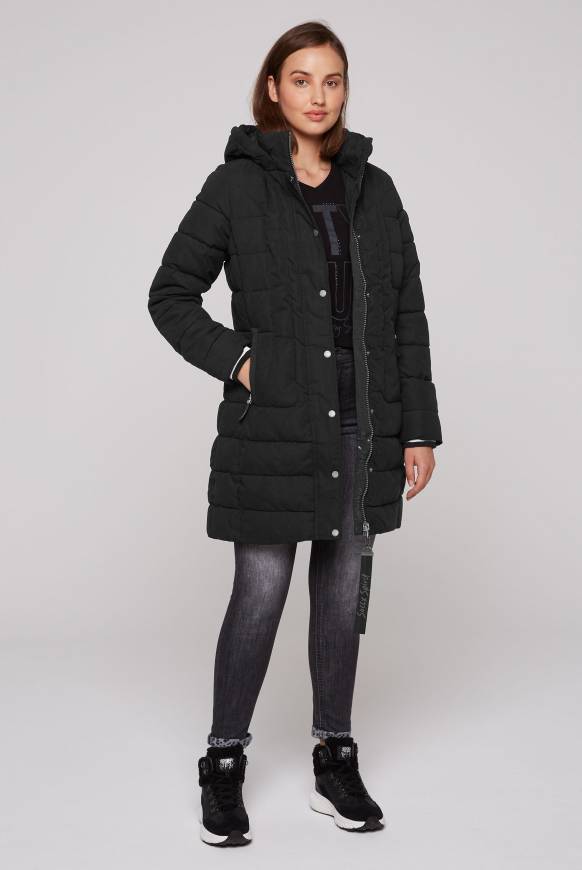 Soccx Peached Parka mit abtrennbarer Kapuze black Begrenzte Freigabe