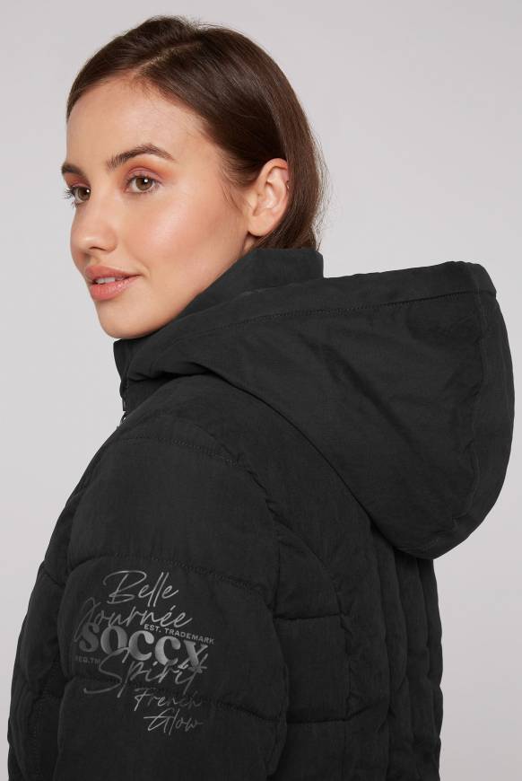 Soccx Peached Parka mit abtrennbarer Kapuze black Begrenzte Freigabe