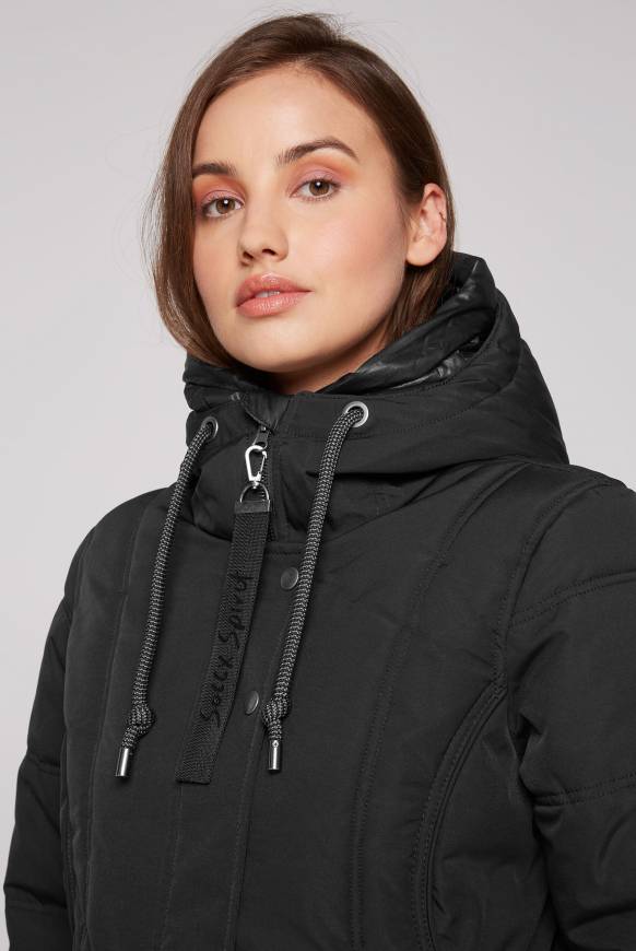 Soccx Steppjacke mit Kapuzen-Layering black JETZT KAUFEN