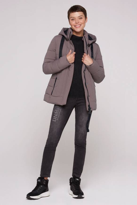 Soccx Puffer-Jacke mit abtrennbarer Kapuze brown Neueste Stile