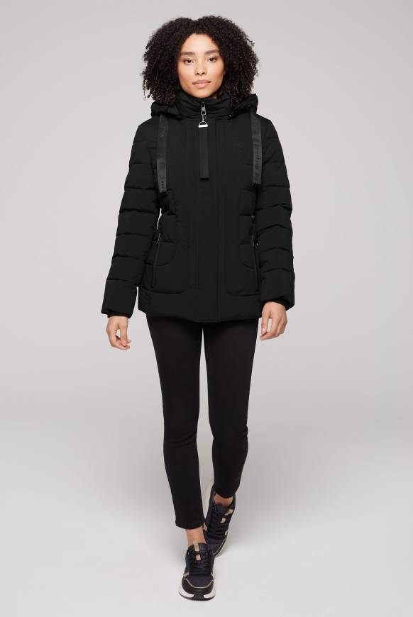 Soccx Puffer-Jacke mit abtrennbarer Kapuze black Letzte 2 Tage