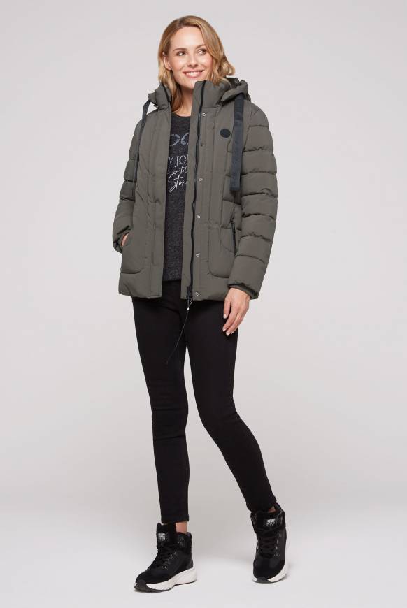 Soccx Puffer-Jacke mit abtrennbarer Kapuze olive Zeitbegrenzte Promotion