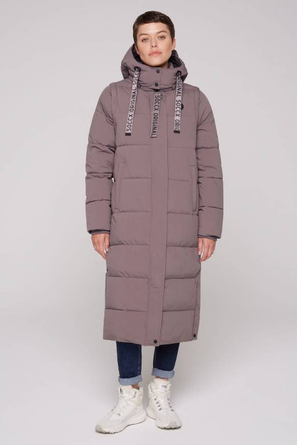 Soccx 2-in-1 Puffer Coat und Weste brown Bis zu 65% Rabatt