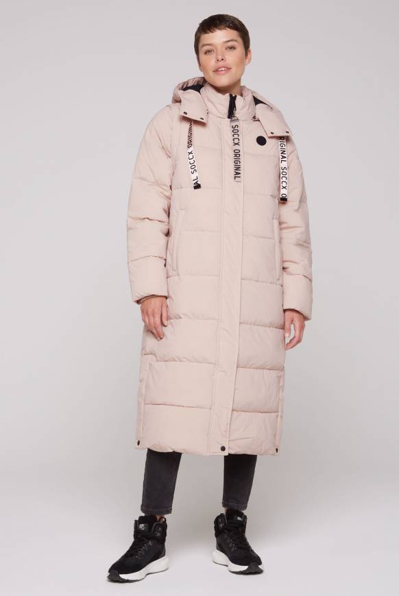 Soccx 2-in-1 Puffer Coat und Weste light beige Nur für heute